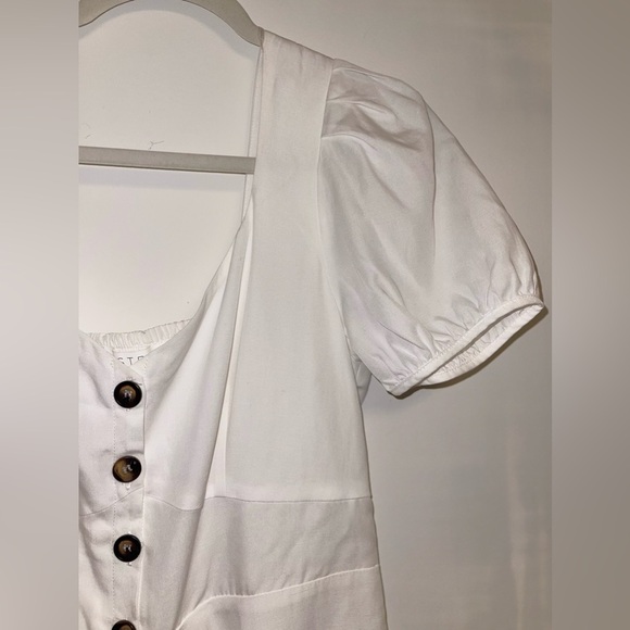ASTR The Label White linen blend midi Pippa dress costal cowgirl medium - Picture 11 of 13